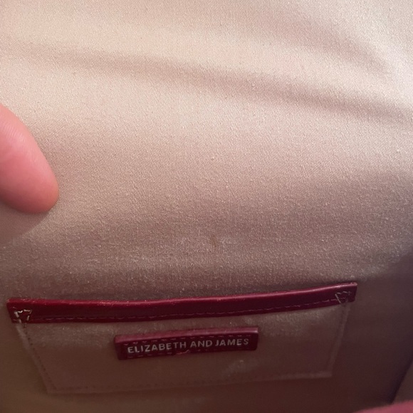 Elizabeth And James Eloise Field Bag Plum Tassle Leather Suede - Picture 15 of 16